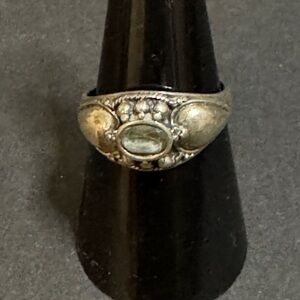 Elegant Silver and Blue Ring